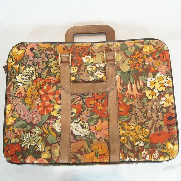 Vintage Ogilvy’s Montreal Floral Tapestry Laptop Bag / Briefcase – Made in U.K. - Picture 2 of 12